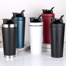 Multi-Style Custom High Quality Double Wall Stainless Steel Vaccum Small Caliber Push-Type Shaker Flask Water Protein Bottle